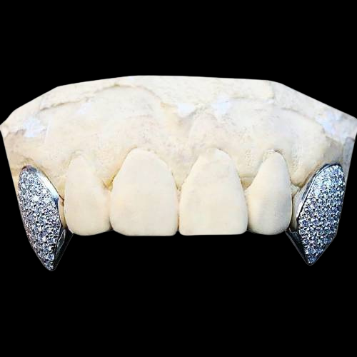 Diamond Si Honeycomb Fangs Only Grillz