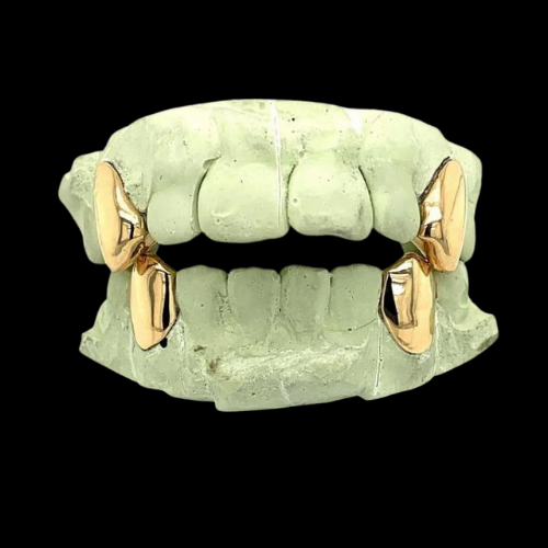 Gold Solid Fangs Only Grillz
