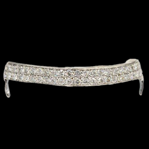 10K Double Row Diamond Bar Grillz