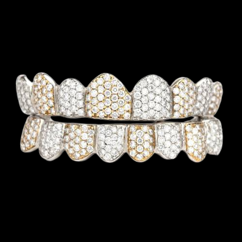 10K Si Diamond Honeycomb Grillz