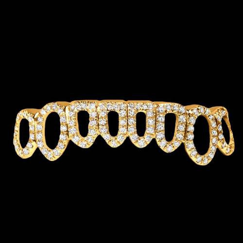 10K Si Diamond Window Grillz