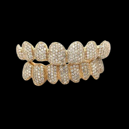 10K VVS Diamond Honeycomb Grillz