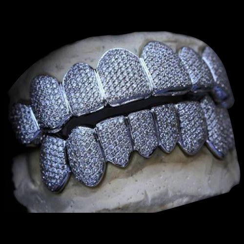 14K VS Diamond Honeycomb Grillz