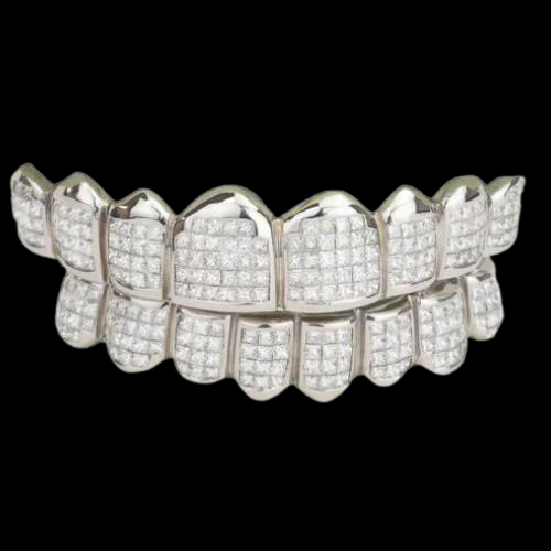 14K VS Invisible Set Diamond Grillz